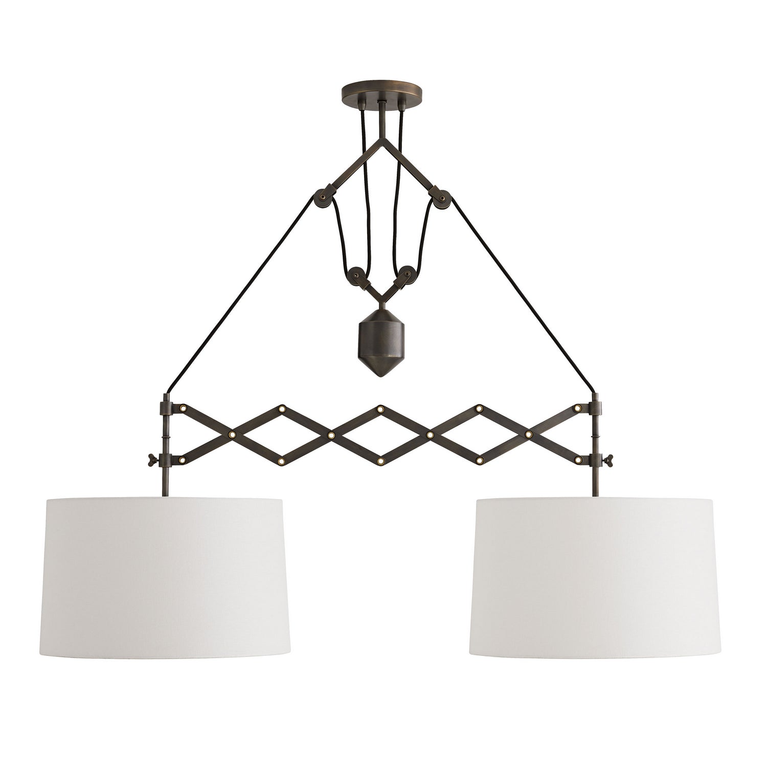 Arteriors - DB49008 - Two Light Pendant - Pantograph - White