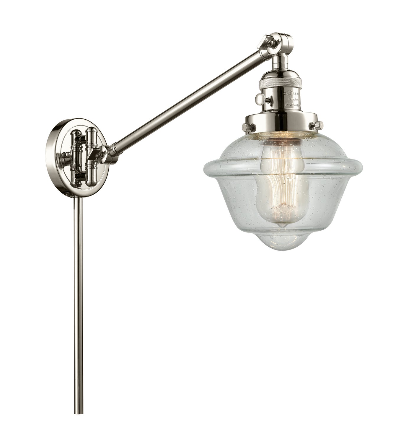 Innovations - 237-PN-G534 - One Light Swing Arm Lamp - Franklin Restoration - Polished Nickel