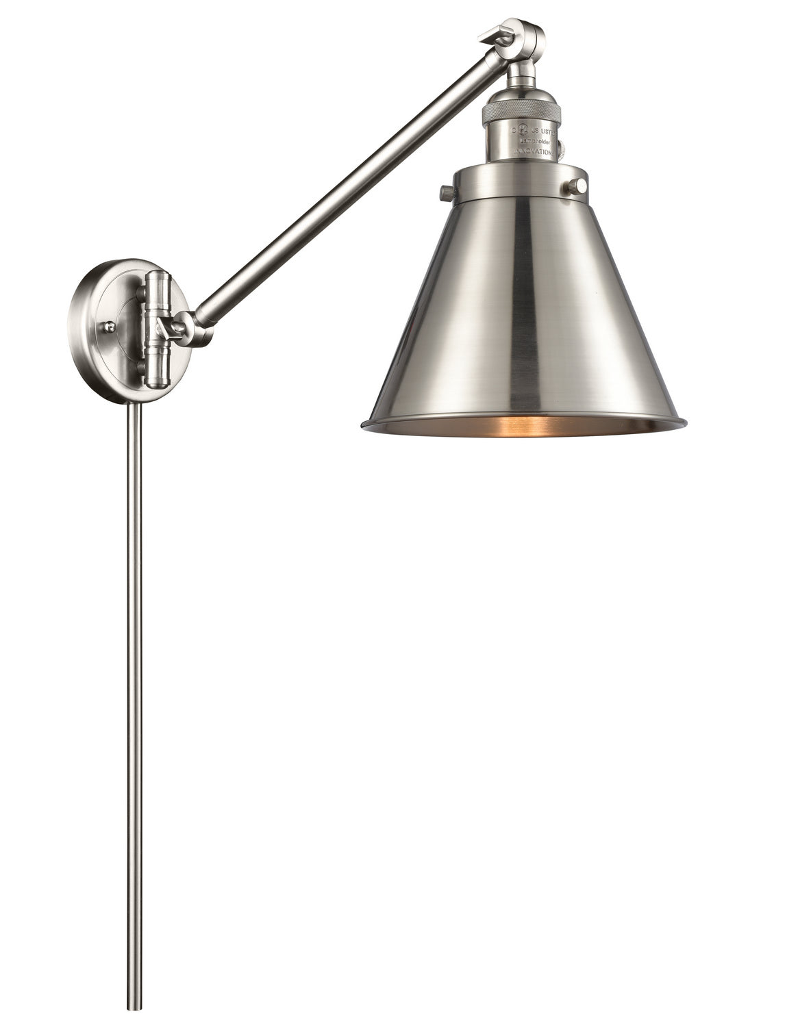 Innovations - 237-SN-M13-SN - One Light Swing Arm Lamp - Franklin Restoration - Brushed Satin Nickel