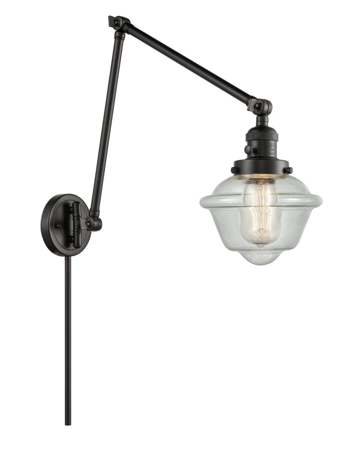 Innovations - 238-BK-G534 - One Light Swing Arm Lamp - Franklin Restoration - Matte Black