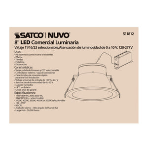 Satco - S11812 - LED Downlight - White