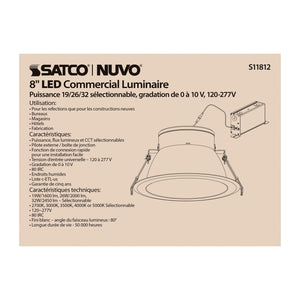 Satco - S11812 - LED Downlight - White