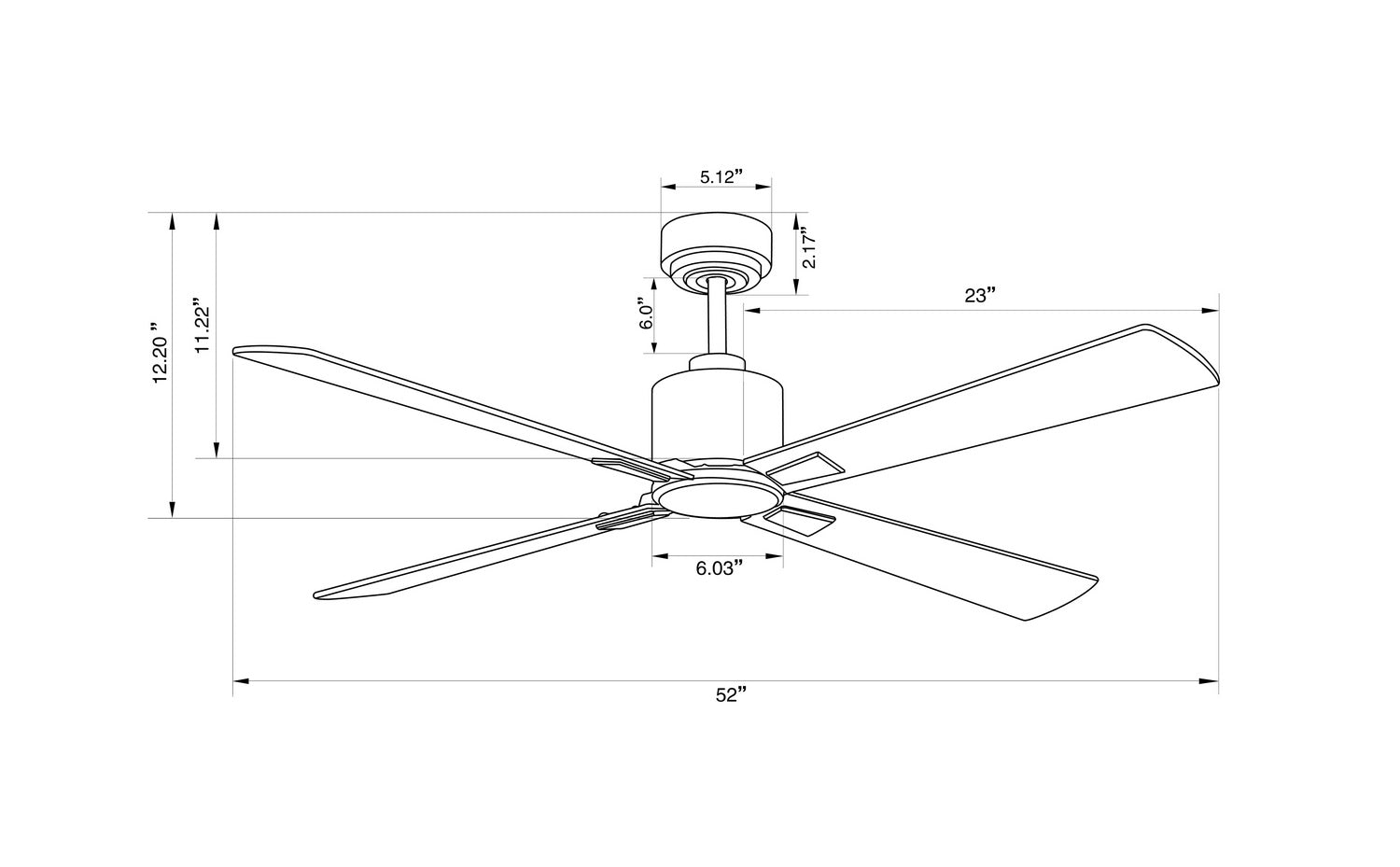 Beacon Lighting - 510529010 - 52``Ceiling Fan - Climate - Black