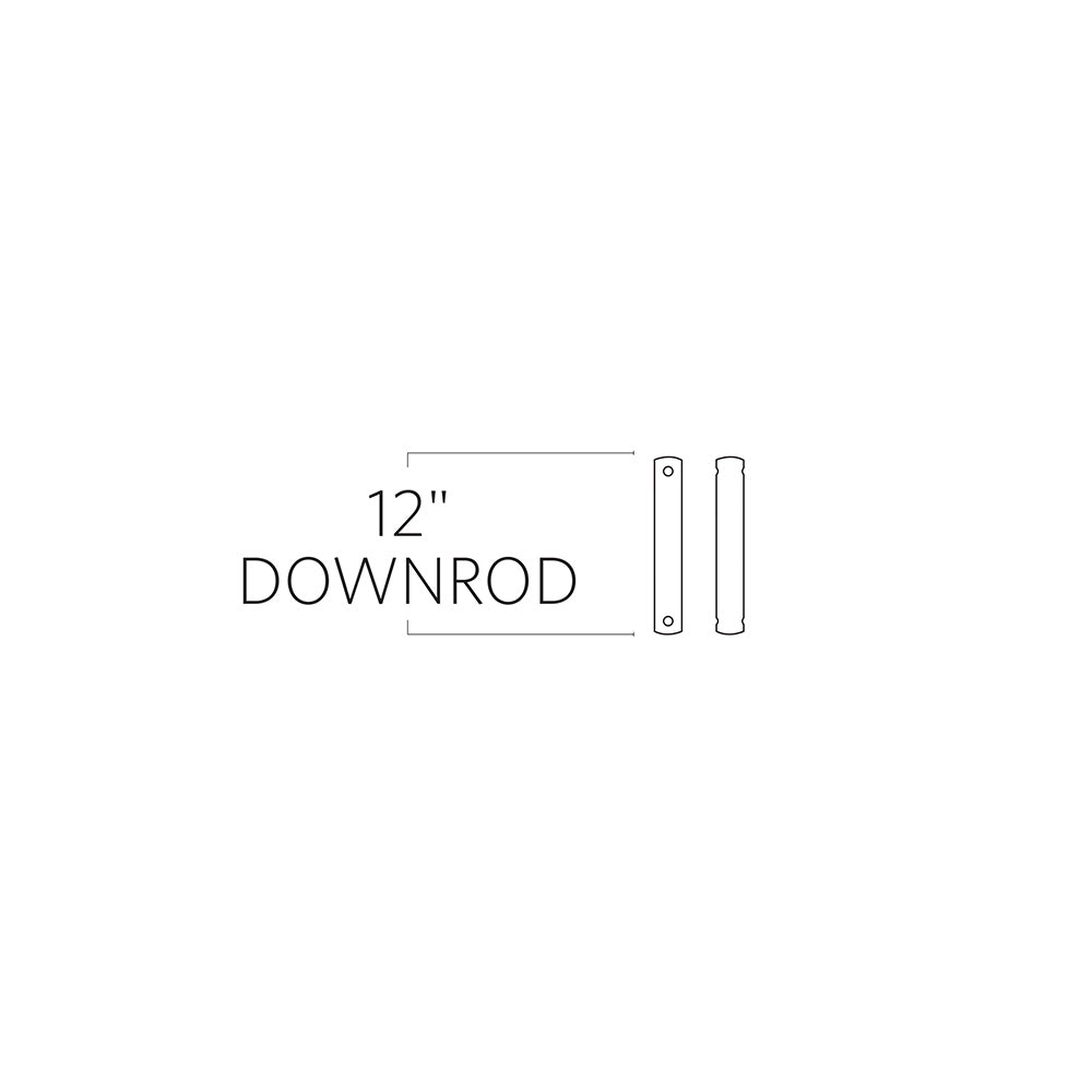 Visual Comfort Fan - DR12SN - Downrod - Universal - Satin Nickel