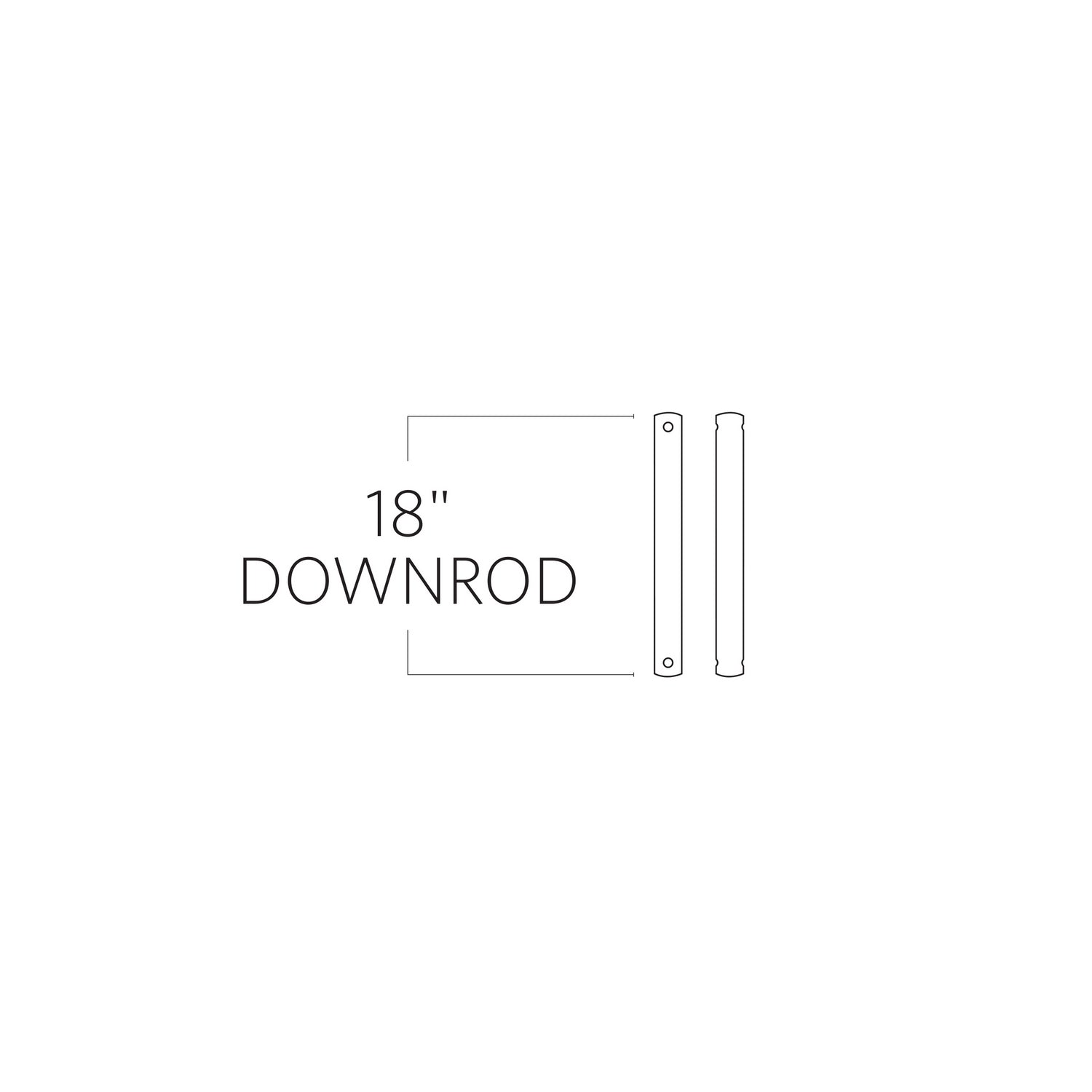 Visual Comfort Fan - DR18SN - Downrod - Universal - Satin Nickel