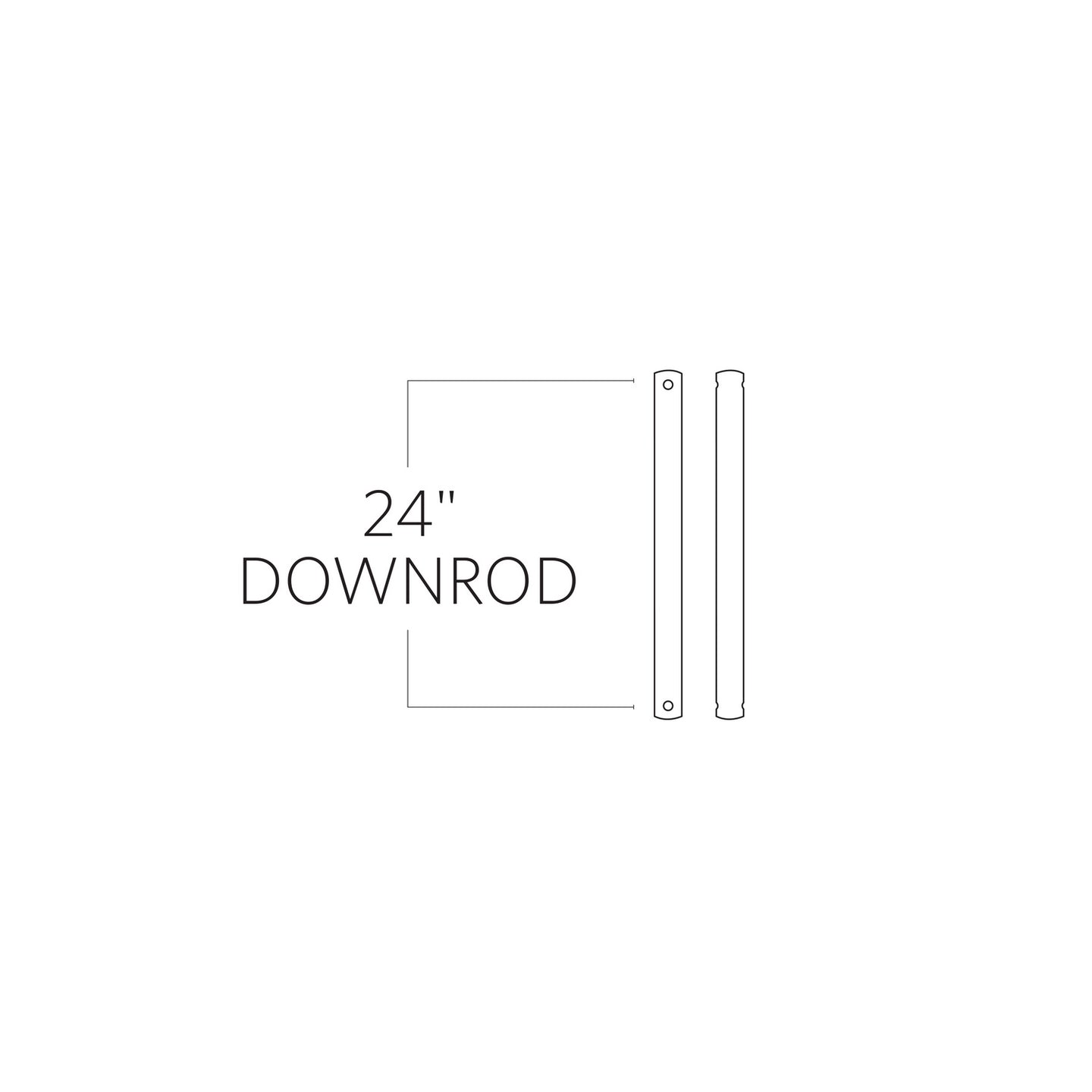 Visual Comfort Fan - DR24CH - Downrod - Universal - Chrome