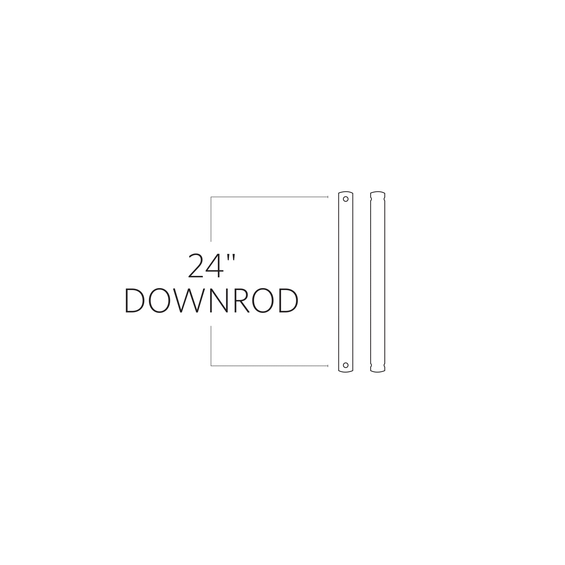 Visual Comfort Fan - DR24SN - Downrod - Universal - Satin Nickel