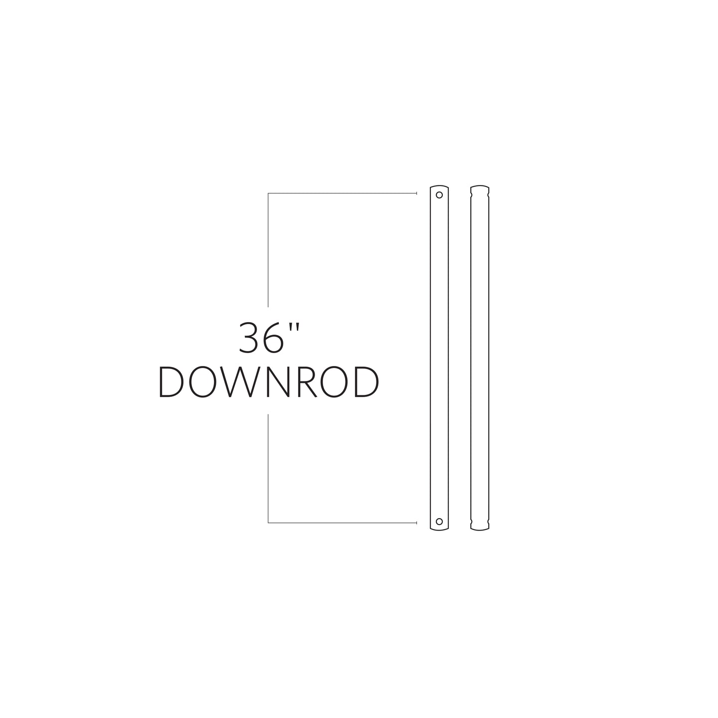Visual Comfort Fan - DR36CH - Downrod - Universal - Chrome