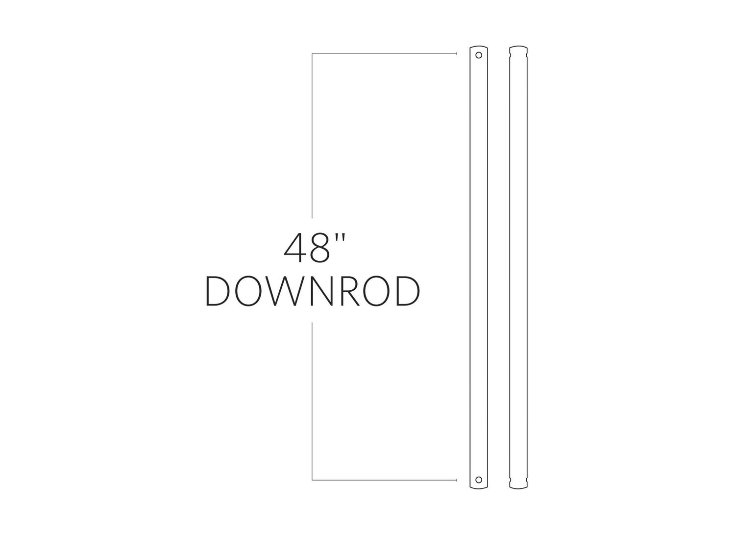 Visual Comfort Fan - DR48DWZ - Downrod - Universal - Dark Weathered Zinc