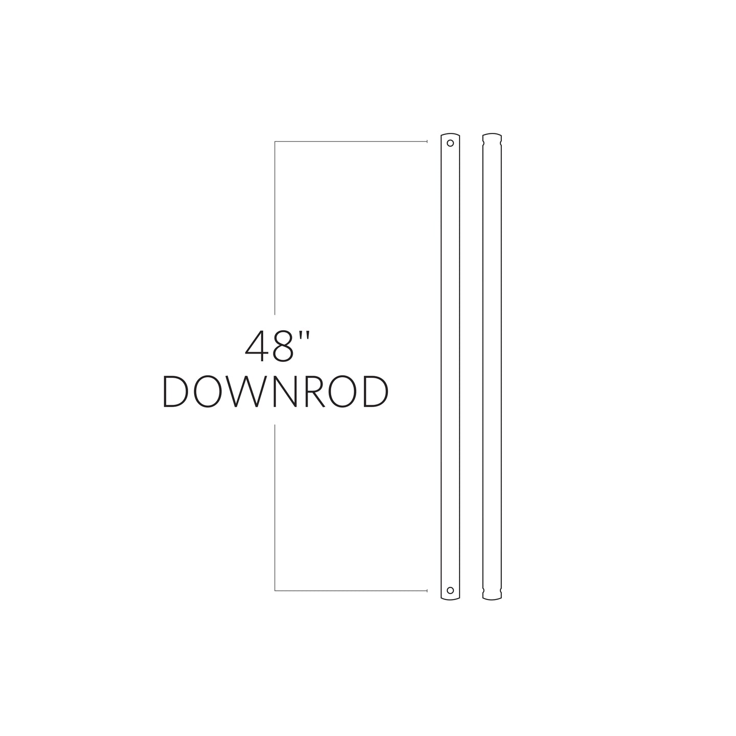 Visual Comfort Fan - DR48SN - Downrod - Universal - Satin Nickel