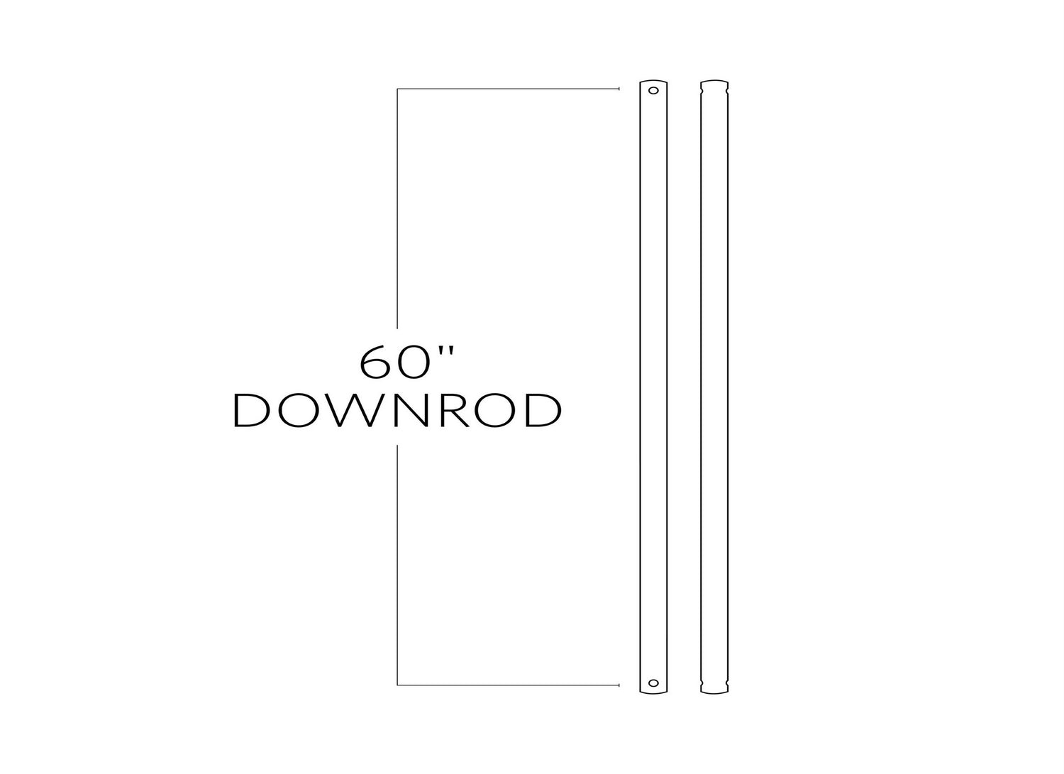 Visual Comfort Fan - DR60BZ - Downrod - Universal - Bronze