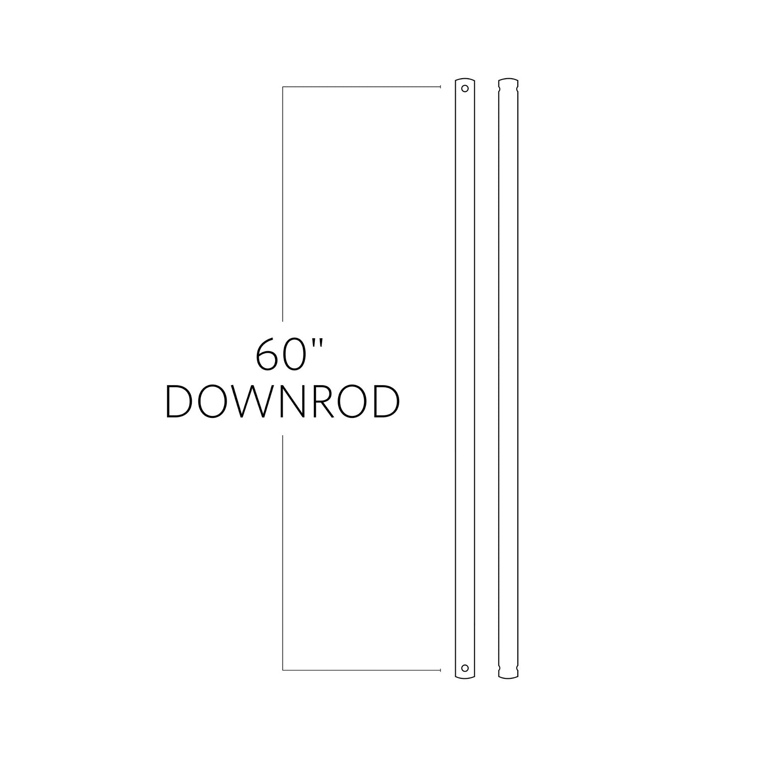 Visual Comfort Fan - DR60SN - Downrod - Universal - Satin Nickel