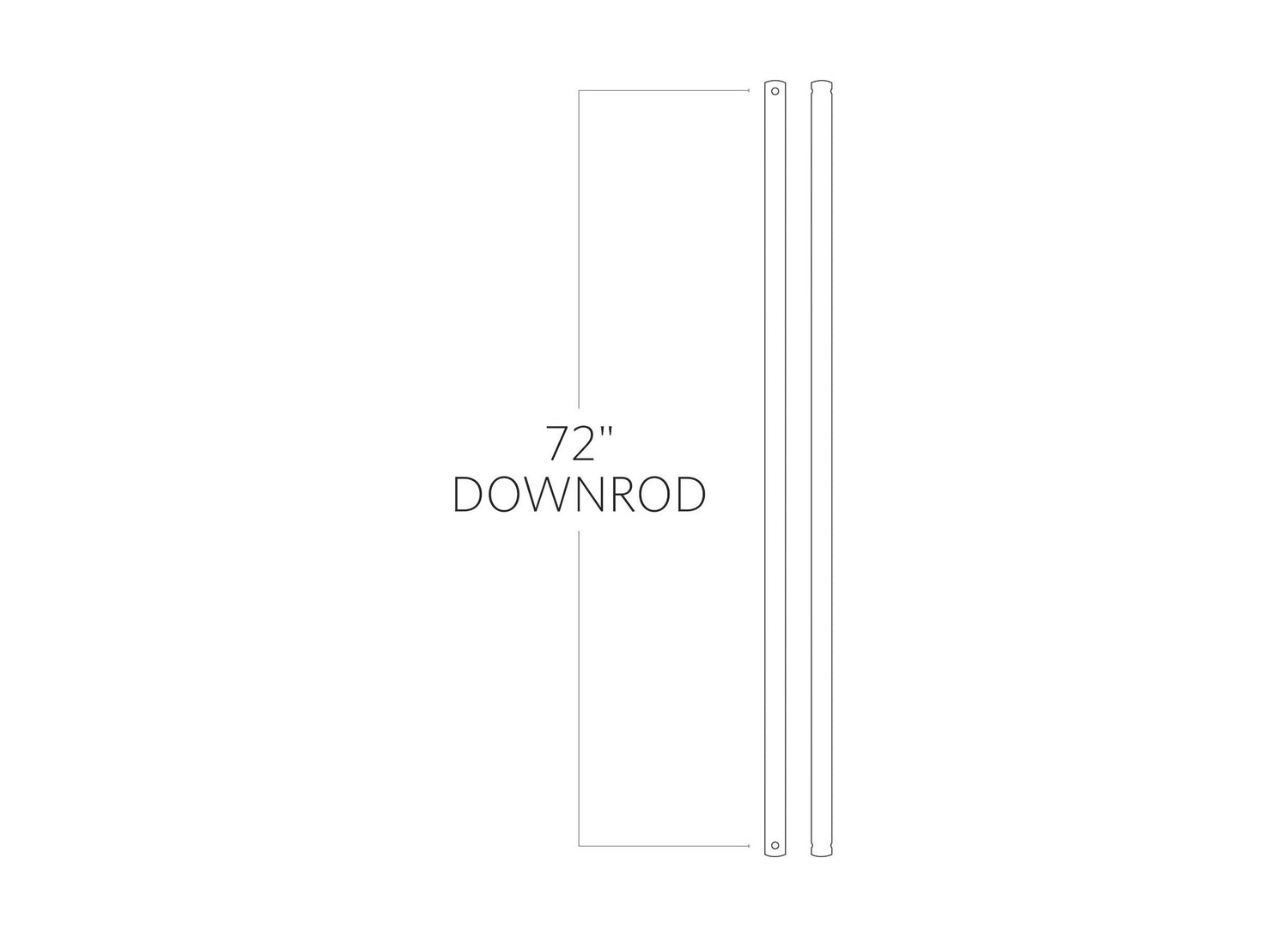 Visual Comfort Fan - DR72WGR - Downrod - Universal - Washed Grey