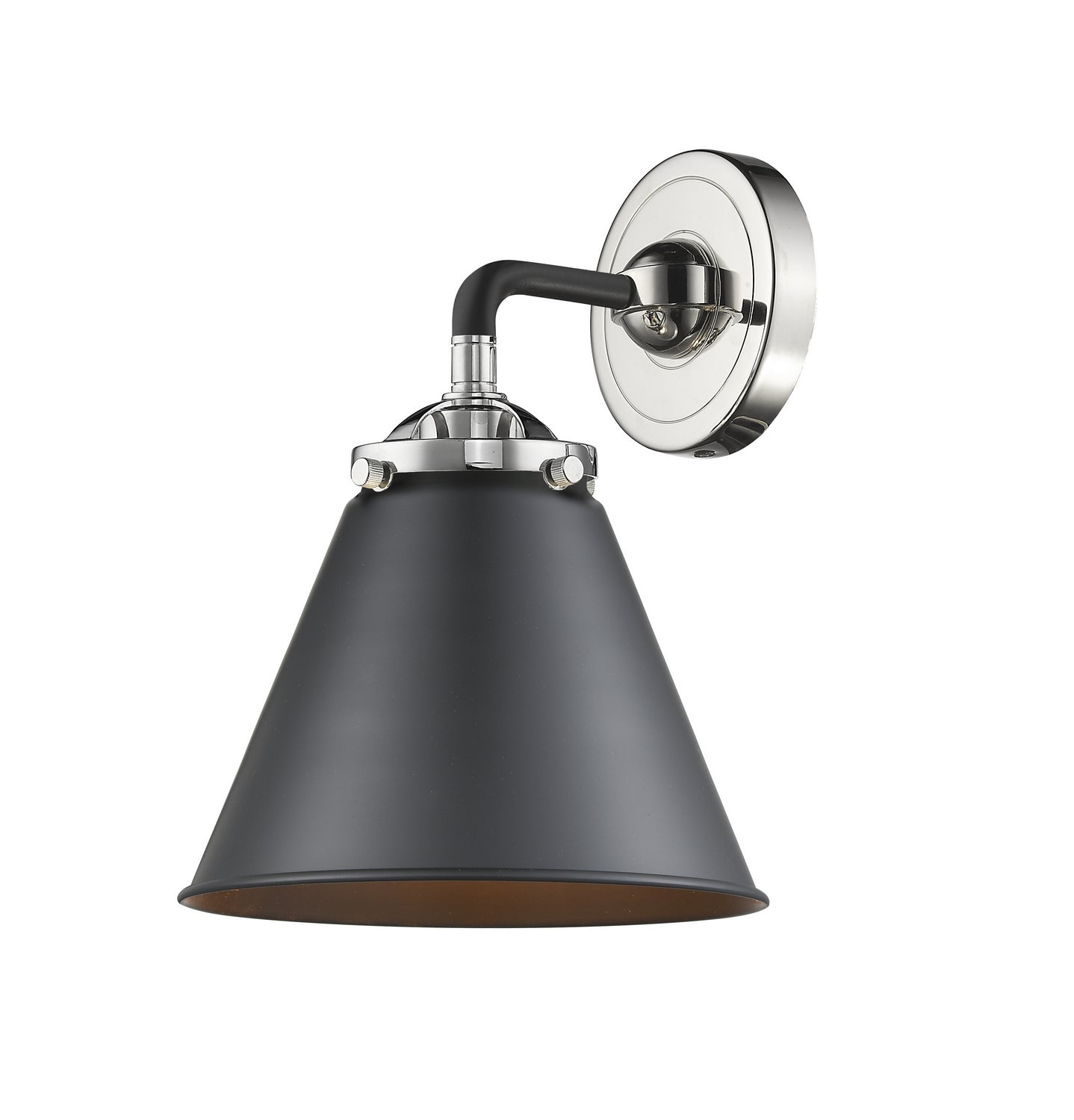 Innovations - 284-1W-BPN-M13-BK - One Light Wall Sconce - Nouveau - Black Polished Nickel