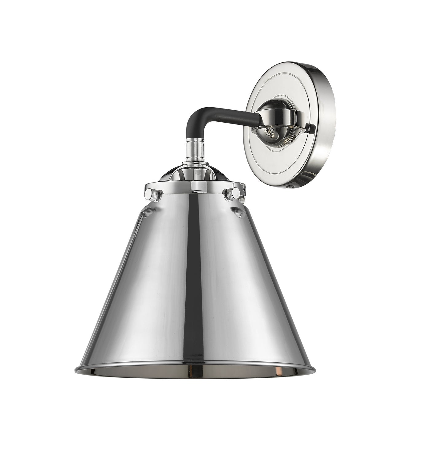 Innovations - 284-1W-BPN-M13-PN - One Light Wall Sconce - Nouveau - Black Polished Nickel