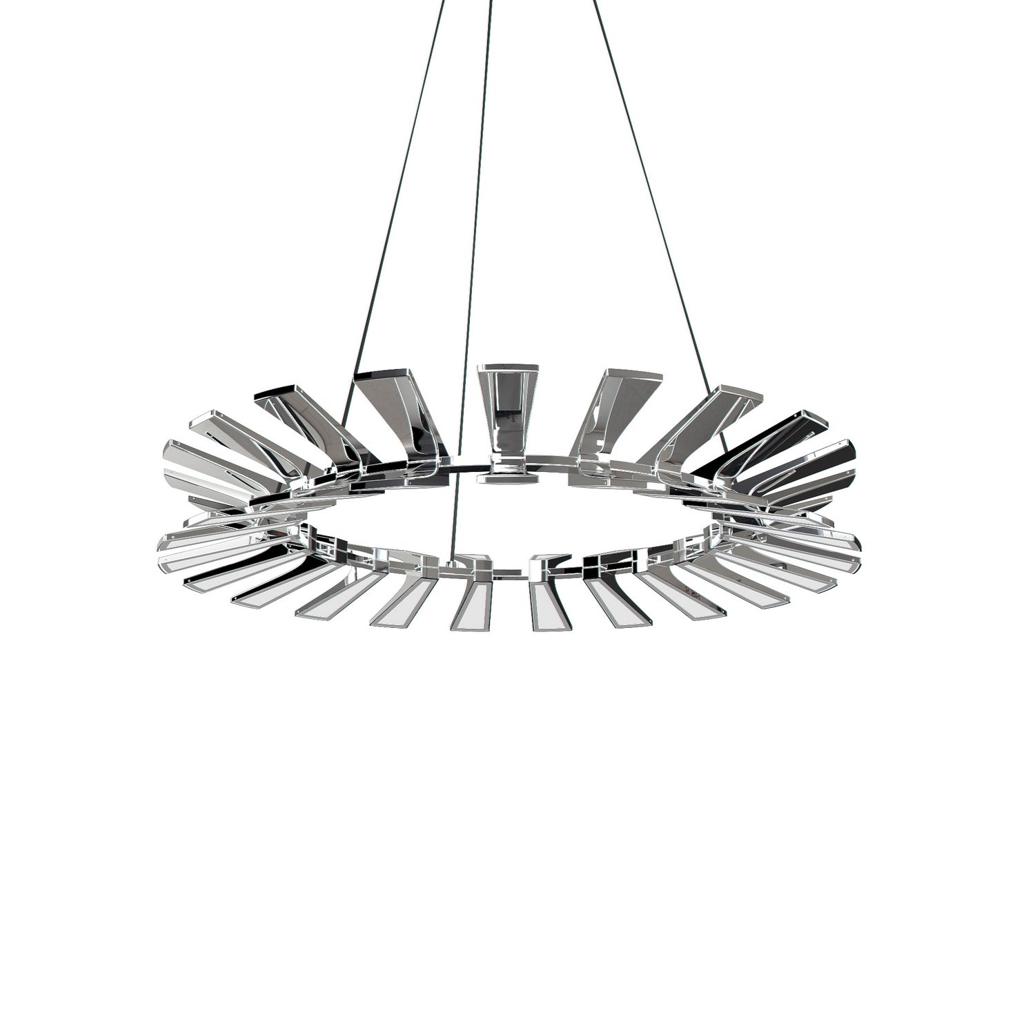 BlackJack Lighting - WEG-36C-PC-27U-30K - LED Chandelier - Wedge - Polished Chrome