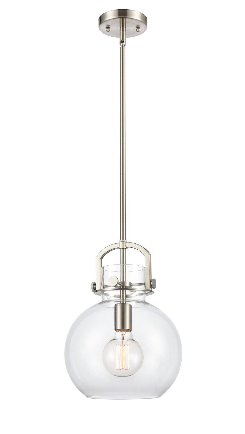 Innovations - 410-1S-SN-10CL - LED Mini Pendant - Downtown Urban - Brushed Satin Nickel