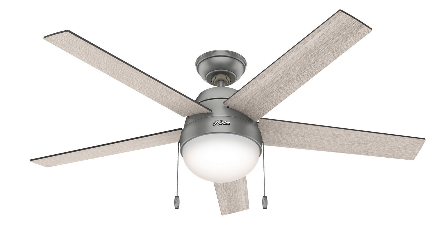 Hunter - 50230 - 52" Ceiling Fan - Anslee - Matte Silver