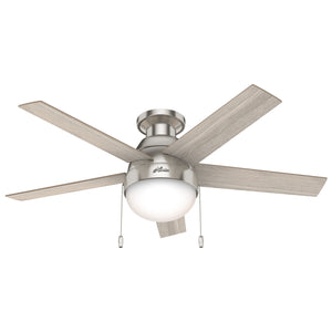 Hunter - 50278 - 46" Ceiling Fan - Anslee - Brushed Nickel