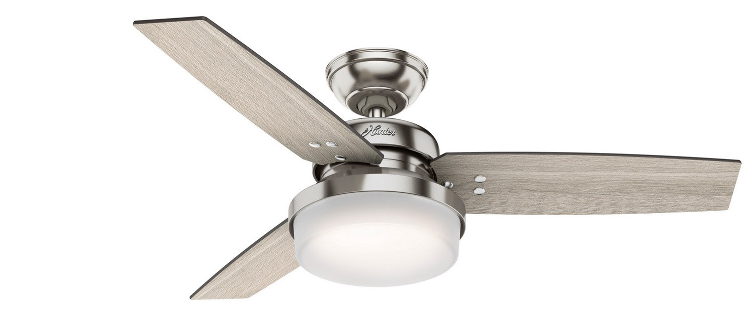 Hunter - 50394 - 44" Ceiling Fan - Sentinel - Brushed Nickel