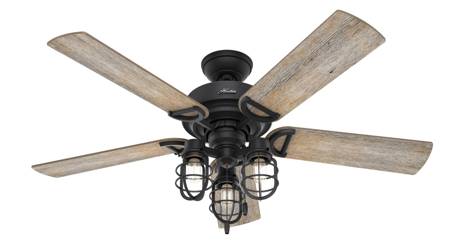 Hunter - 50409 - 52" Ceiling Fan - Starklake - Natural Black Iron