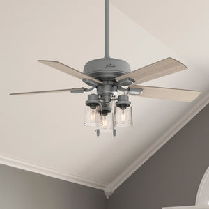 Hunter - 50649 - 44" Ceiling Fan - Hartland - Matte Silver