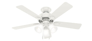 Hunter - 50885 - 44" Ceiling Fan - Swanson - Fresh White