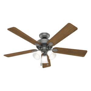 Hunter - 50894 - 52" Ceiling Fan - Swanson - Matte Silver