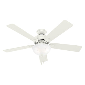 Hunter - 50908 - 52" Ceiling Fan - Swanson - Fresh White