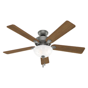 Hunter - 50909 - 52" Ceiling Fan - Swanson - Matte Silver