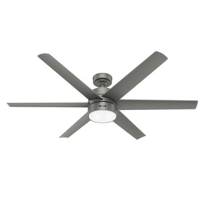 Hunter - 59625 - 60" Ceiling Fan - Solaria - Matte Silver