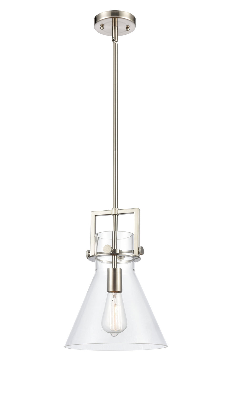 Innovations - 411-1S-SN-10CL - LED Mini Pendant - Downtown Urban - Brushed Satin Nickel