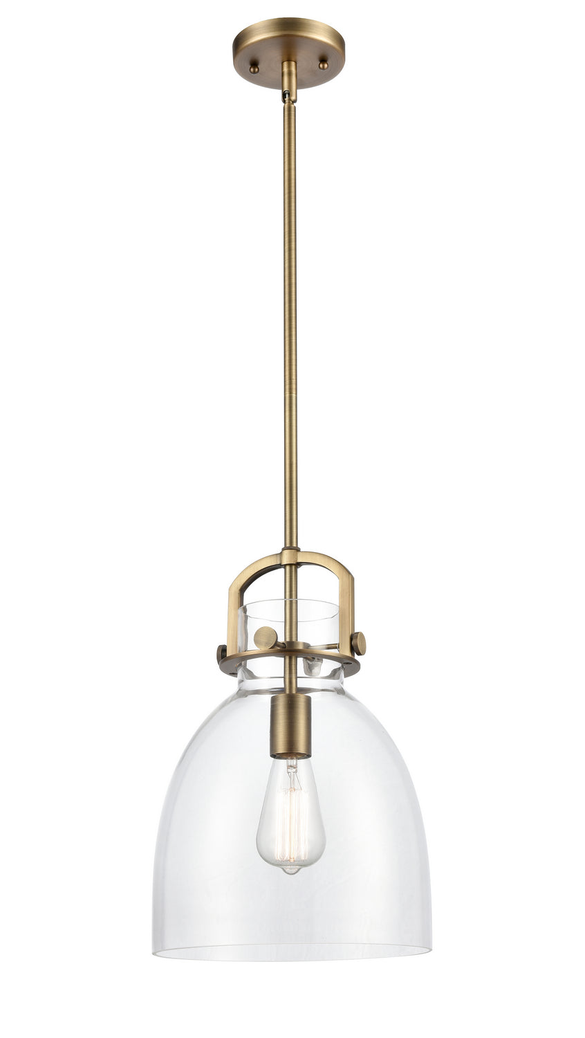 Innovations - 412-1S-BB-10CL - LED Mini Pendant - Downtown Urban - Brushed Brass