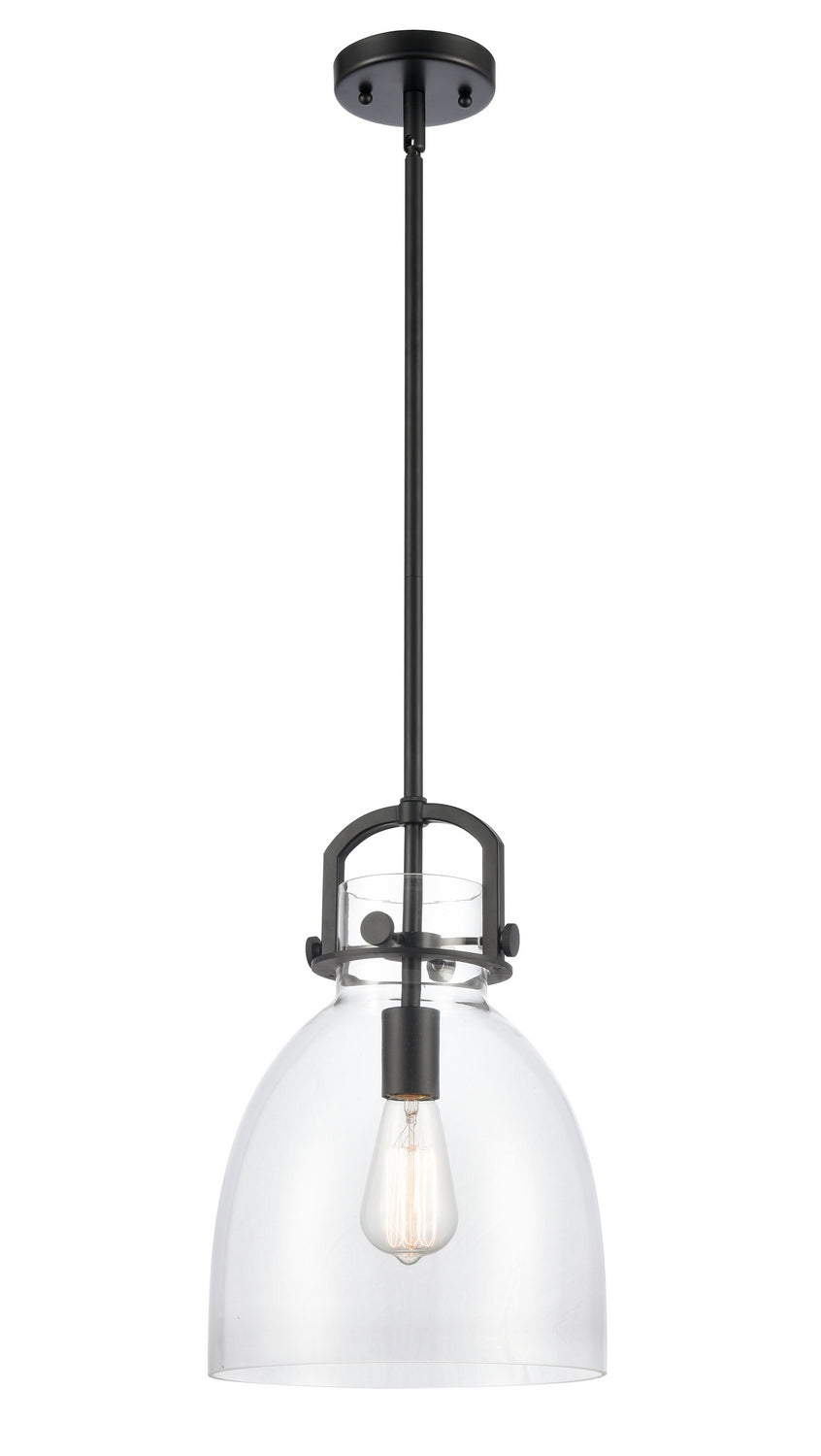 Innovations - 412-1S-BK-10CL - LED Mini Pendant - Downtown Urban - Matte Black