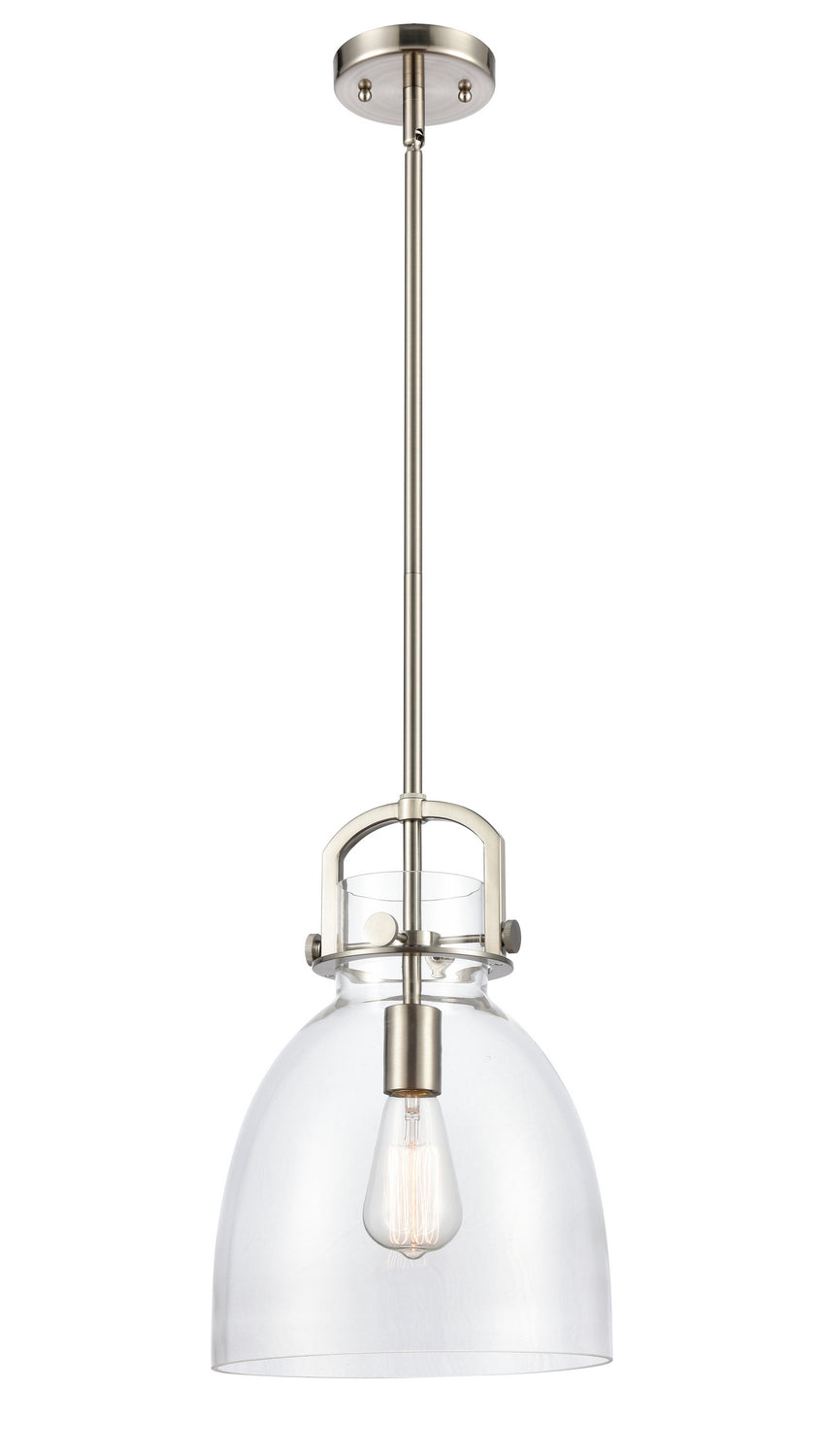 Innovations - 412-1S-SN-10CL - LED Mini Pendant - Downtown Urban - Brushed Satin Nickel