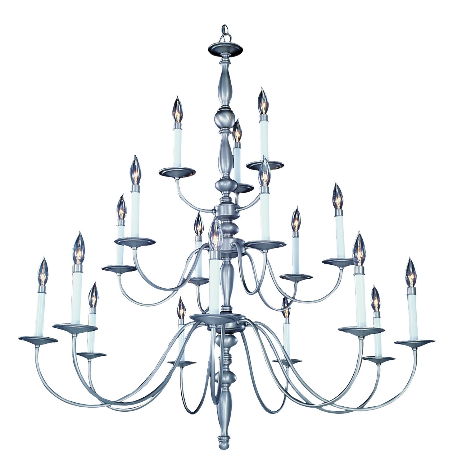 Framburg - 7918 SP - 18 Light Foyer Chandelier - Jamestown - Satin Pewter