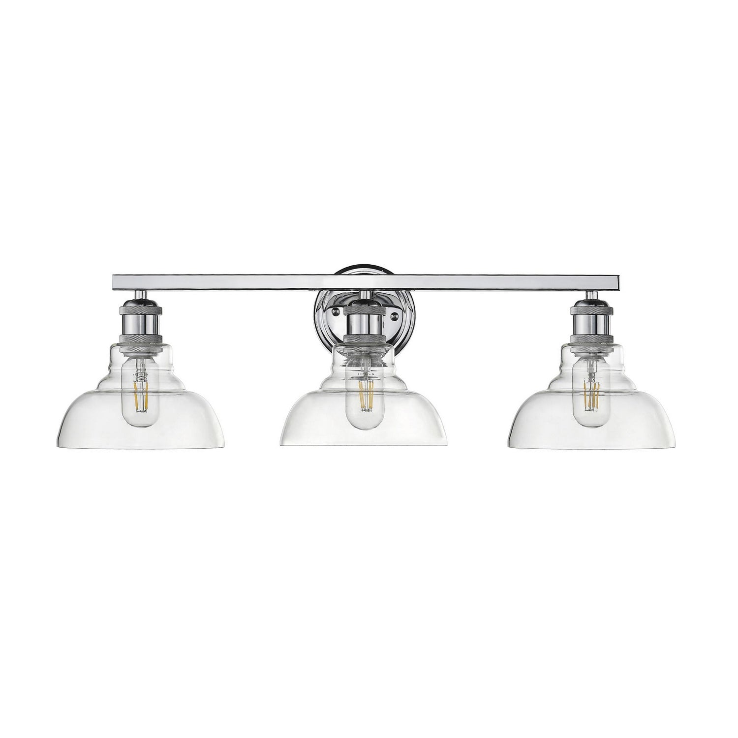 Golden - 0305-BA3 CH-CLR - Three Light Bath Vanity - Carver - Chrome