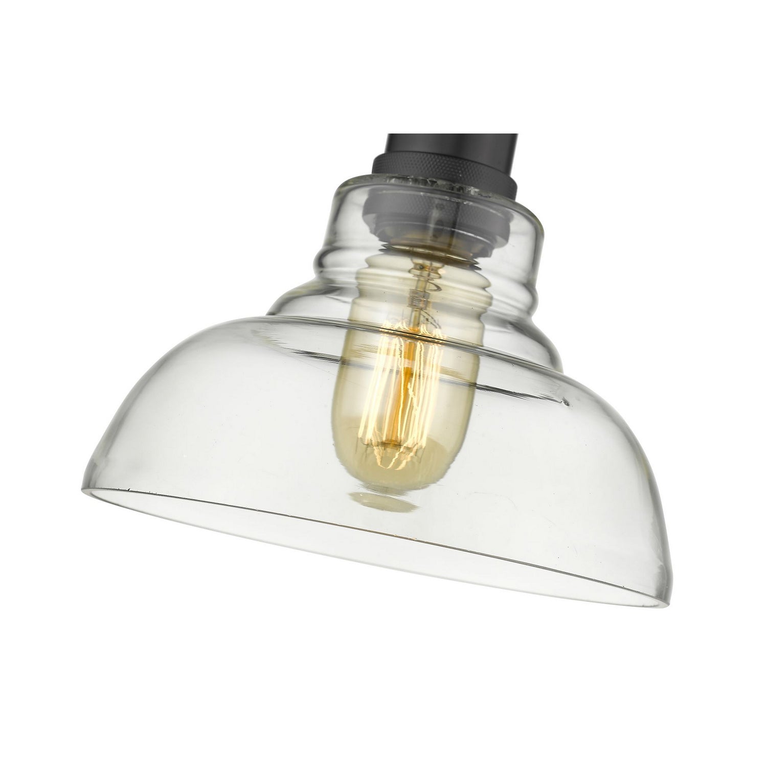 Golden - 0305-S BLK-CLR - One Light Mini Pendant - Carver - Matte Black