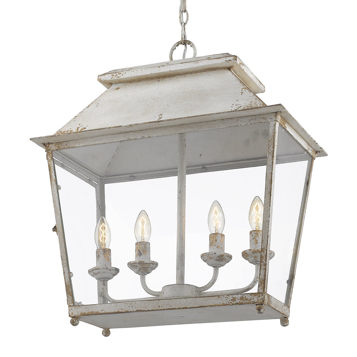 Golden - 0804-4P AI - Four Light Pendant - Abingdon - Antique Ivory