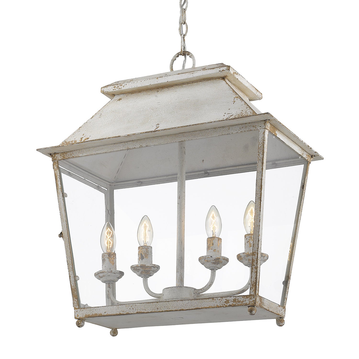 Golden - 0804-4P AI - Four Light Pendant - Abingdon - Antique Ivory