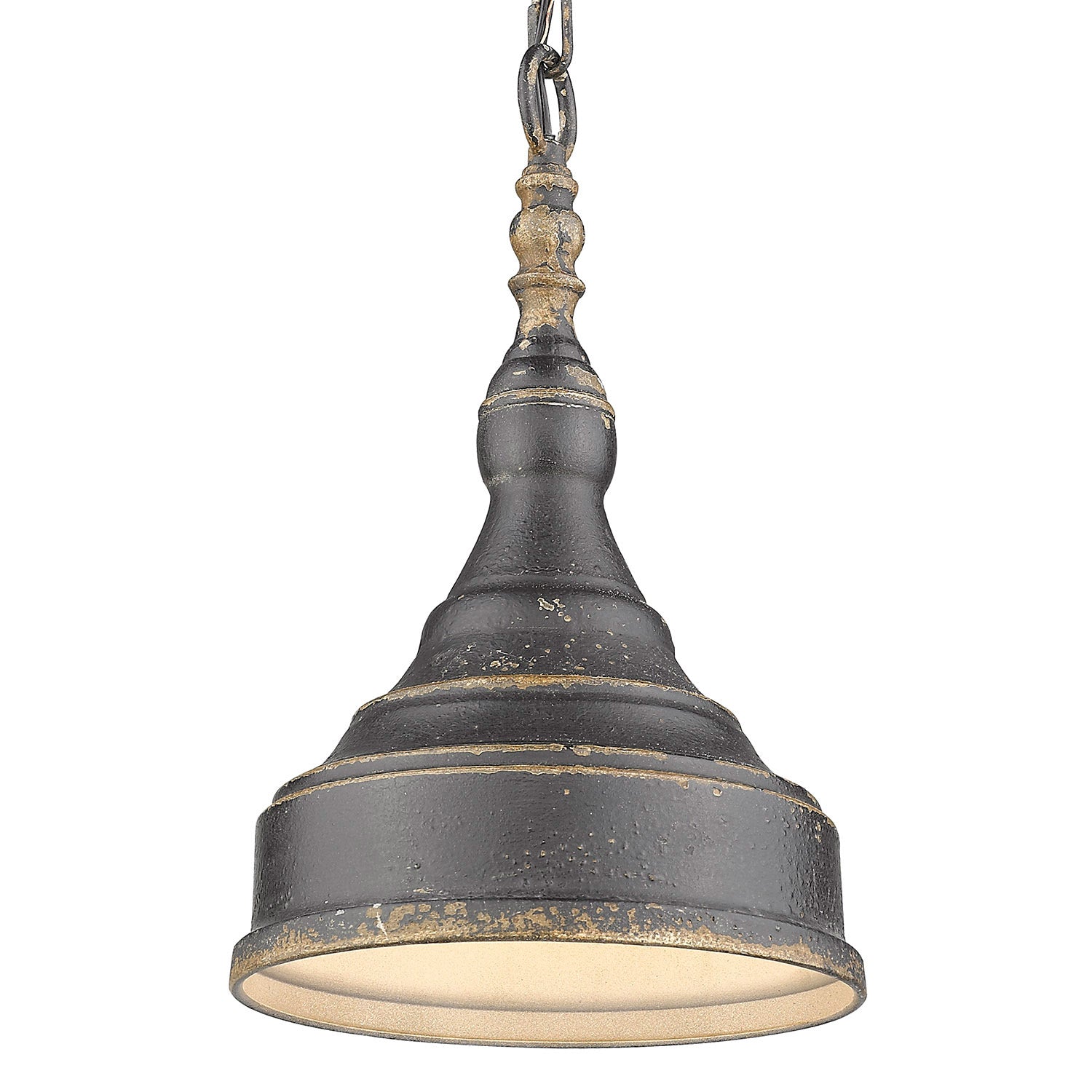 Golden - 0806-S ABI - One Light Mini Pendant - Keating - Antique Black Iron