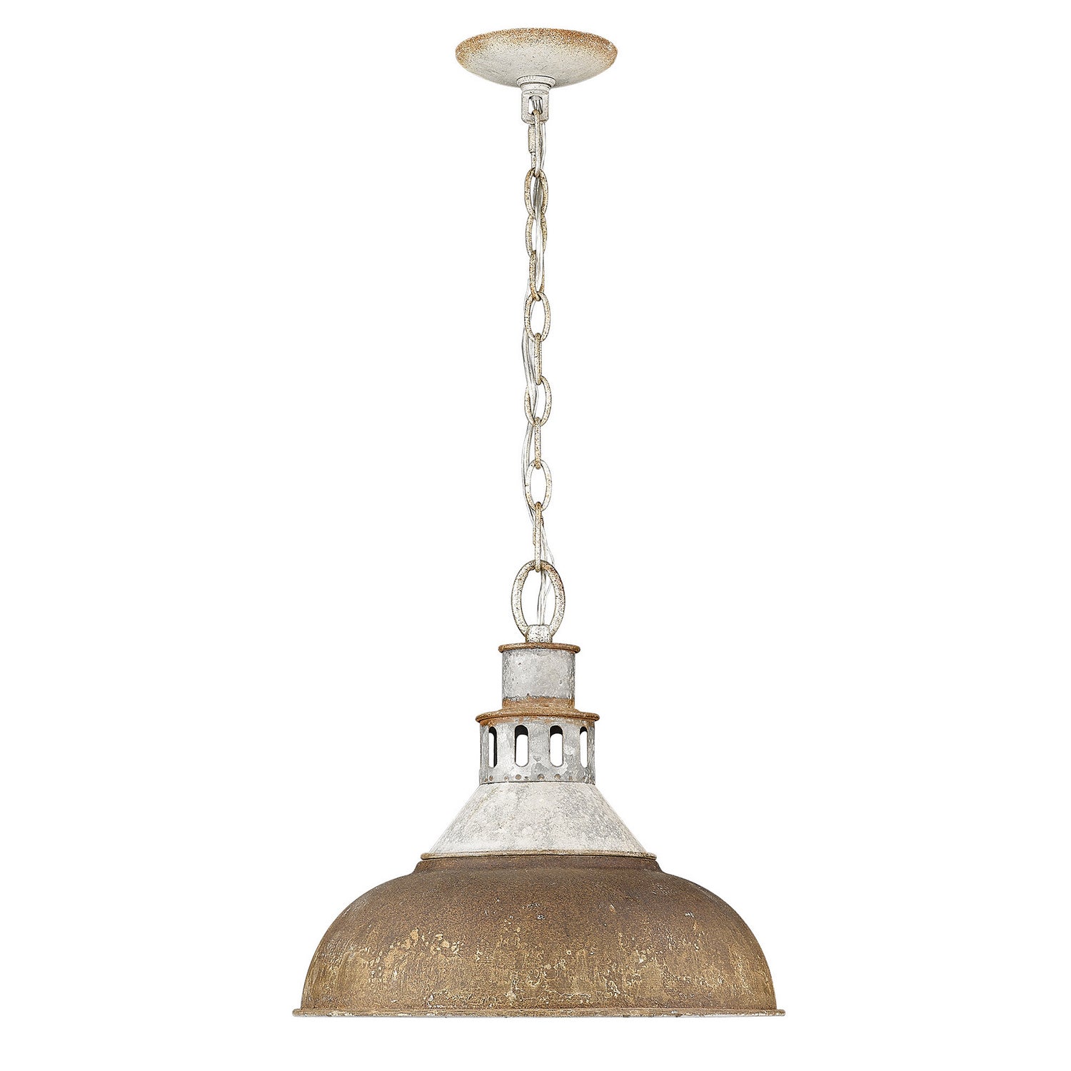 Golden - 0865-L AGV-RUST - One Light Pendant - Kinsley - Aged Galvanized Steel