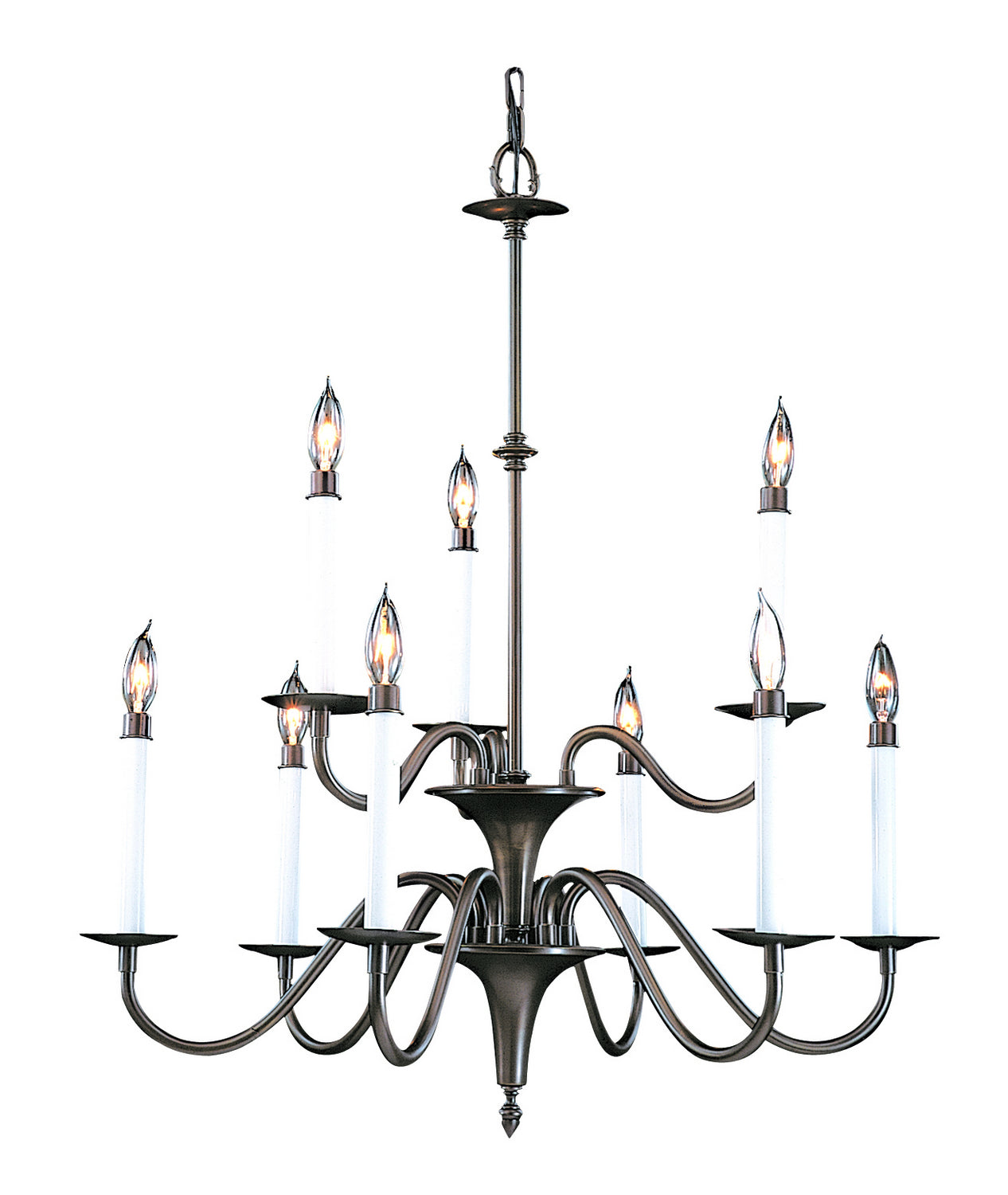 Framburg - 9229 MB - Nine Light Chandelier - Jamestown - Mahogany Bronze