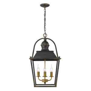 Golden - 0888-4P ABI - Four Light Pendant - Christoff - Antique Black Iron