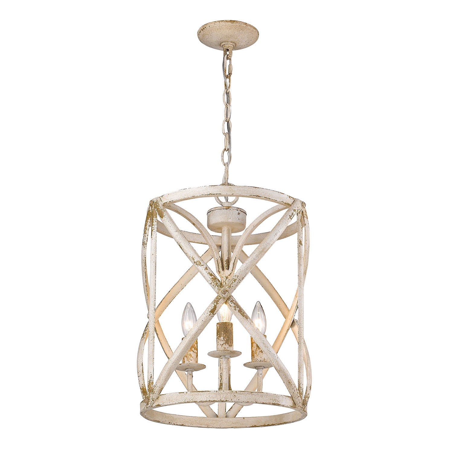 Golden - 0890-3P AI - Three Light Pendant - Alcott AI - Antique Ivory