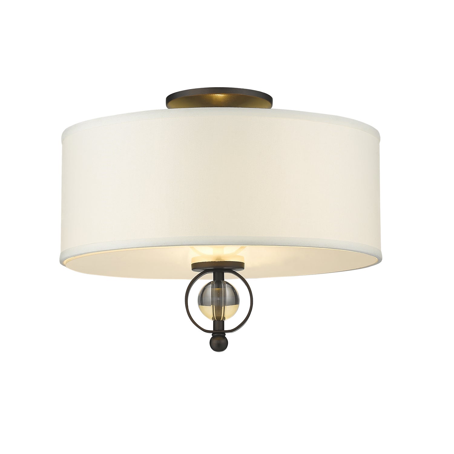 Golden - 1030-FM RBZ - Two Light Flush Mount - Cerchi - Rubbed Bronze