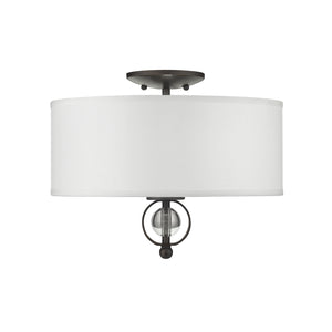 Golden - 1030-FM RBZ - Two Light Flush Mount - Cerchi - Rubbed Bronze