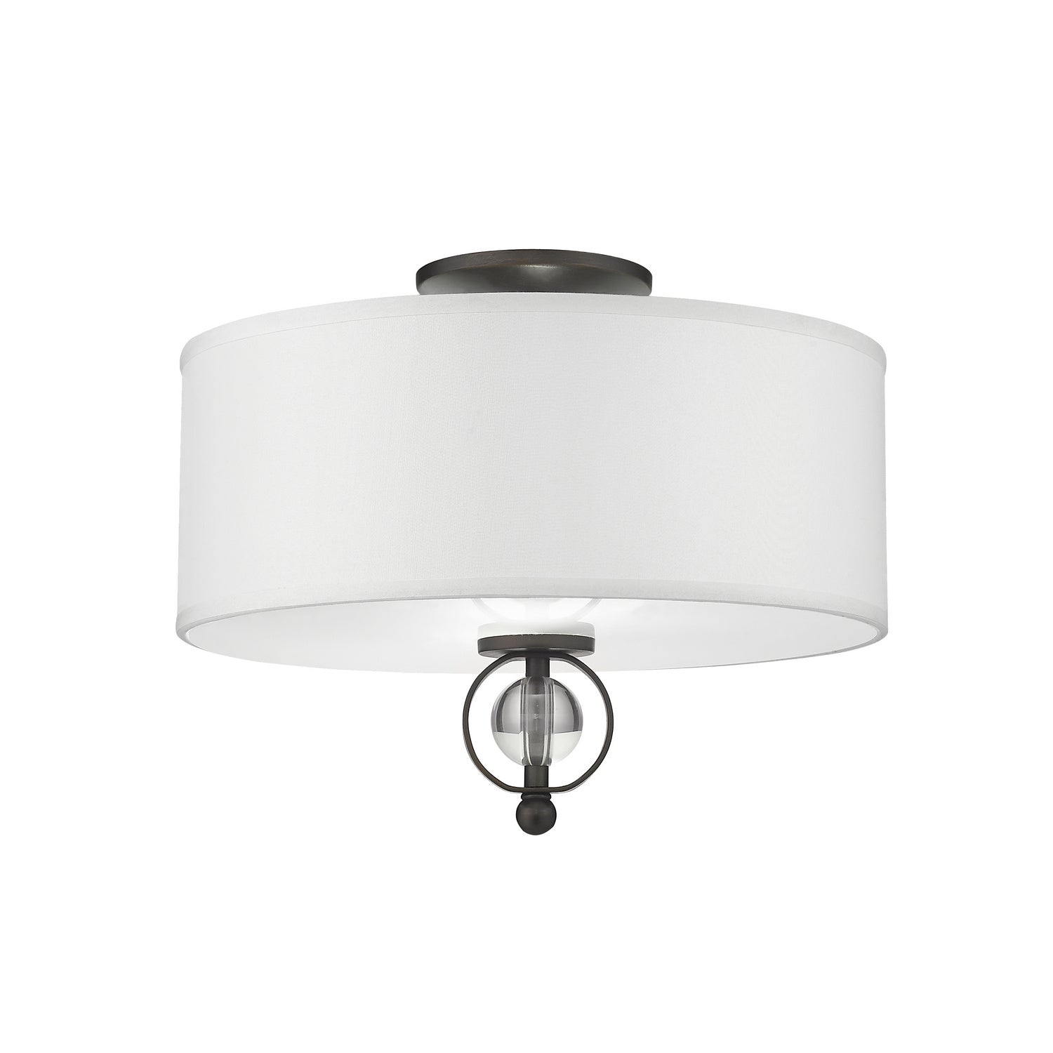 Golden - 1030-FM RBZ - Two Light Flush Mount - Cerchi - Rubbed Bronze