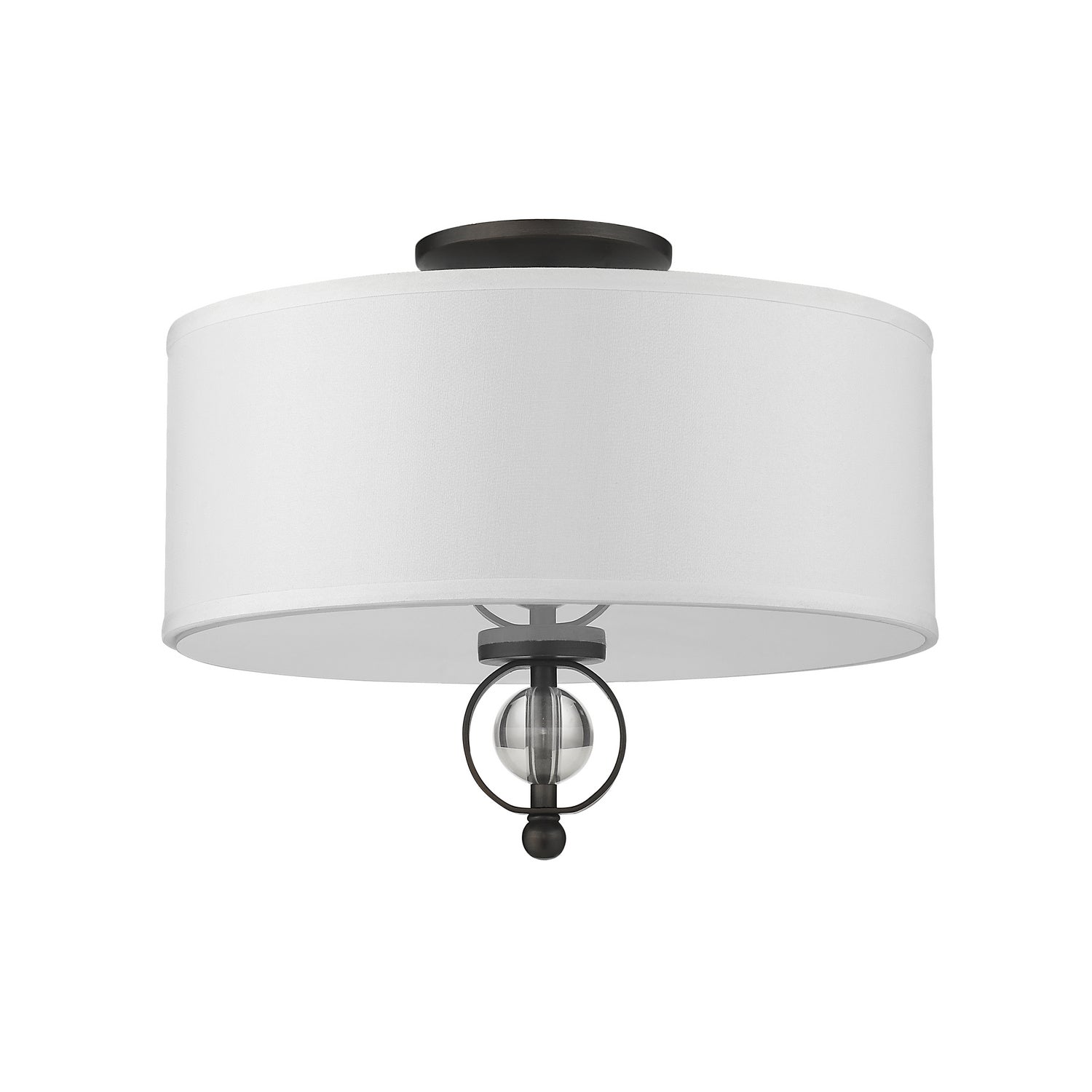 Golden - 1030-FM RBZ - Two Light Flush Mount - Cerchi - Rubbed Bronze