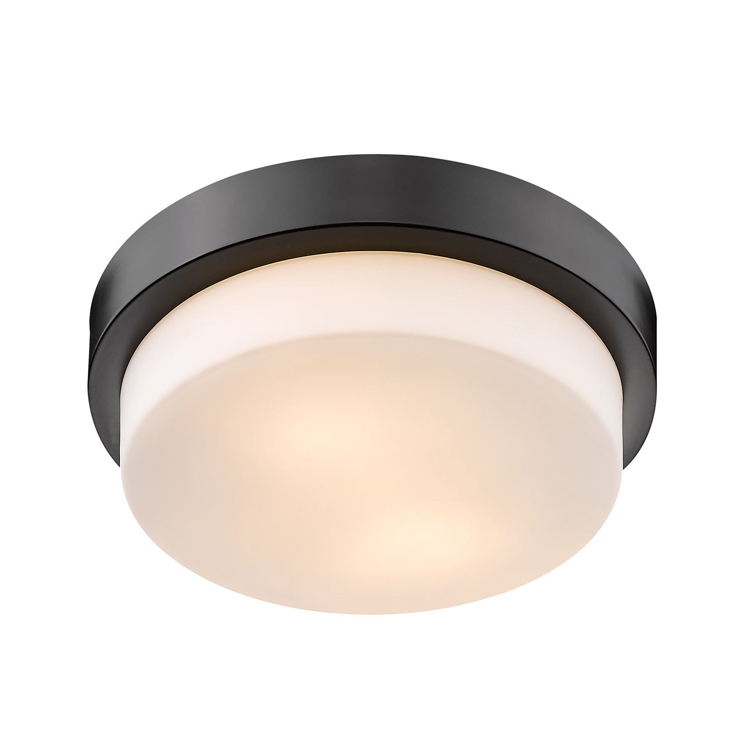 Golden - 1270-11 BLK - Two Light Flush Mount - Multi-Family - Matte Black